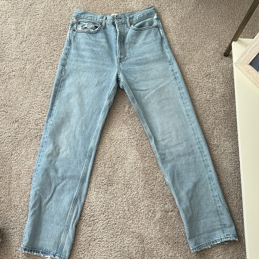 AGOLDE Light Blue Jeans - 90’s Pinch High Waist Straight Leg Jeans